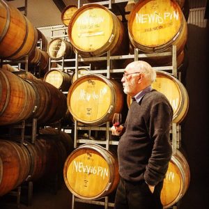 Robin Moody, Somerled wine maker in the barrel hall